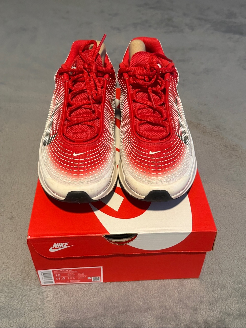 Nike Air Max DN Red/White Shoes - Size 10